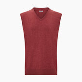 Antique Pink Cashmere V Neck Vest
