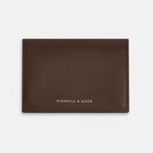 Dark Brown Leather Bi-Fold Card Holder