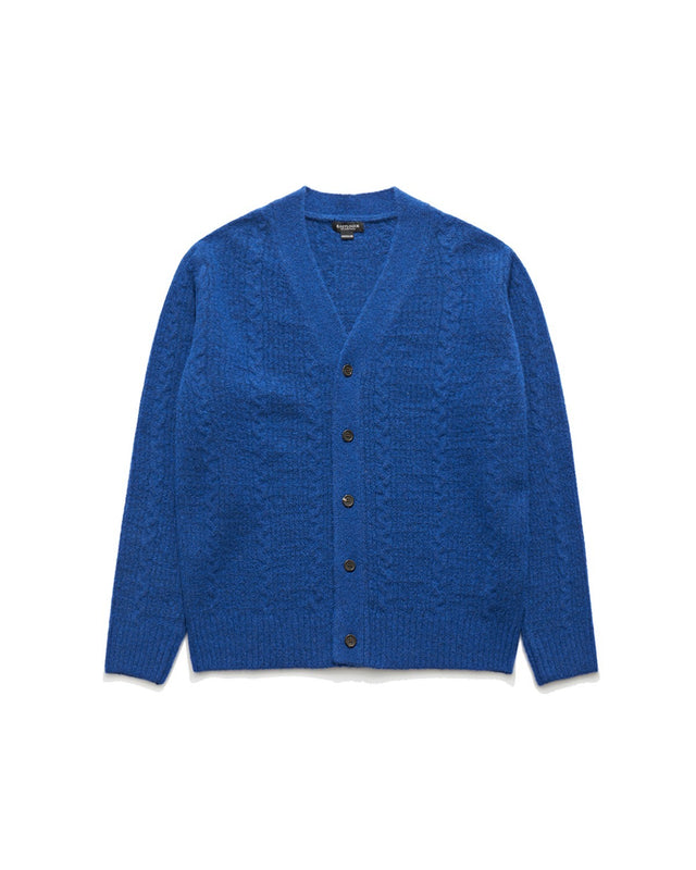 COZY CABLE CARDIGAN / ROYAL BLUE