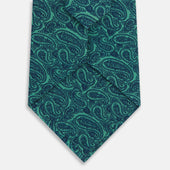 Kelly Green Paisley Silk Tie