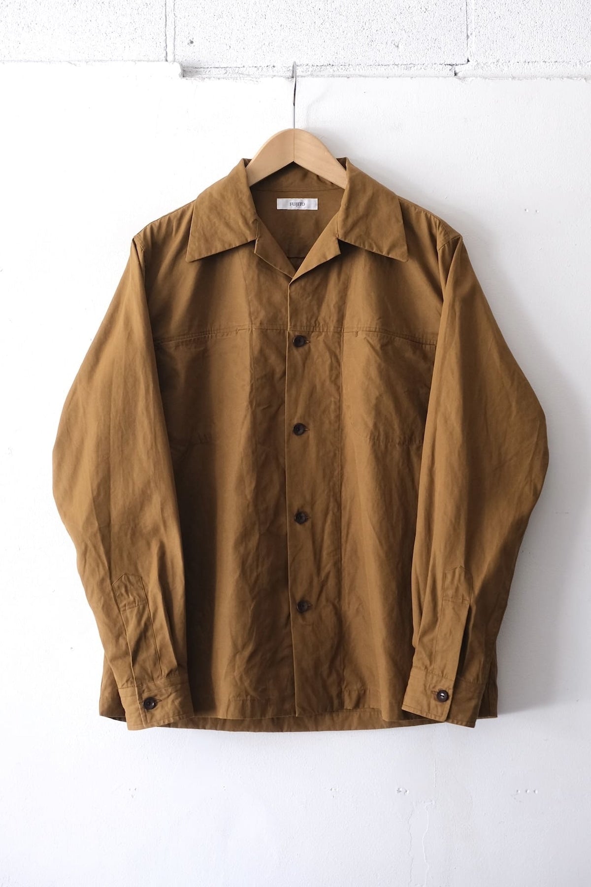 Fujito Open Collar Shirt Black Directors Web Shop Powered By Base