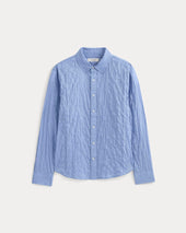 Textured Voile Button-Up Shirt | Open Air Plaid