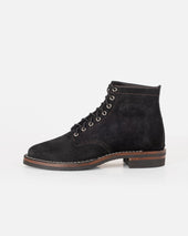 Iron Heart Int'l x Wesco® - 7" Rough-Out Boot - Black. The "Foot Patrol"