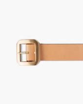 OGL Single Prong Garrison Buckle Leather Belt - Natural