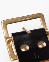 OGL Vintage 1.75" Leather Belt - Hand-Dyed Black
