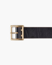 OGL Vintage 1.75" Leather Belt - Hand-Dyed Black