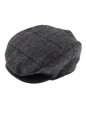 Men's Abraham Moon Check Tweed Flat Cap