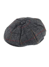 Men's Abraham Moon Check Tweed Newsboy Cap