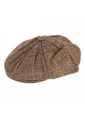 Men's Abraham Moon Check Tweed Newsboy Cap