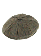 Men's Abraham Moon Check Tweed Newsboy Cap
