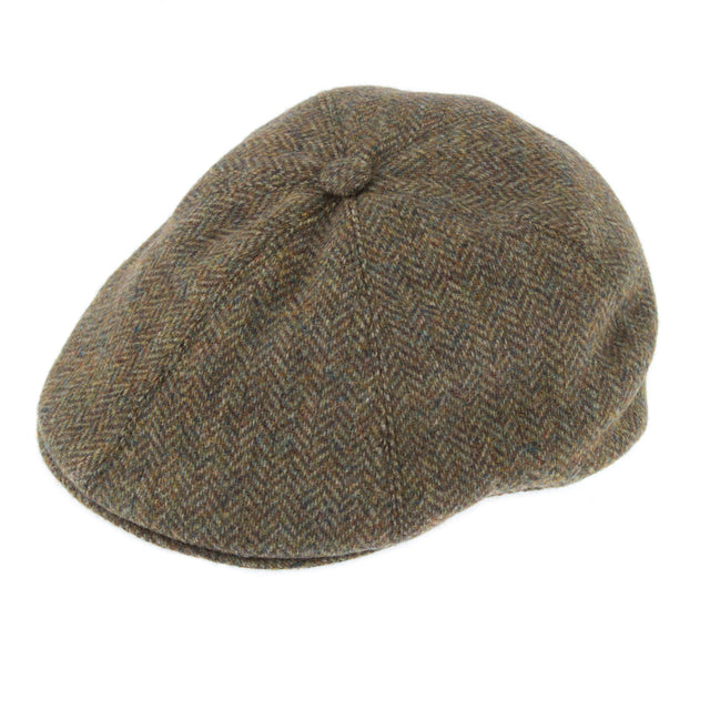 Men's Abraham Moon Herringbone Tweed Driver's Cap