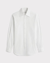 CHEMISE COL LARGE EN POPELINE DE COTON - RAYURES GAINSBOURG
