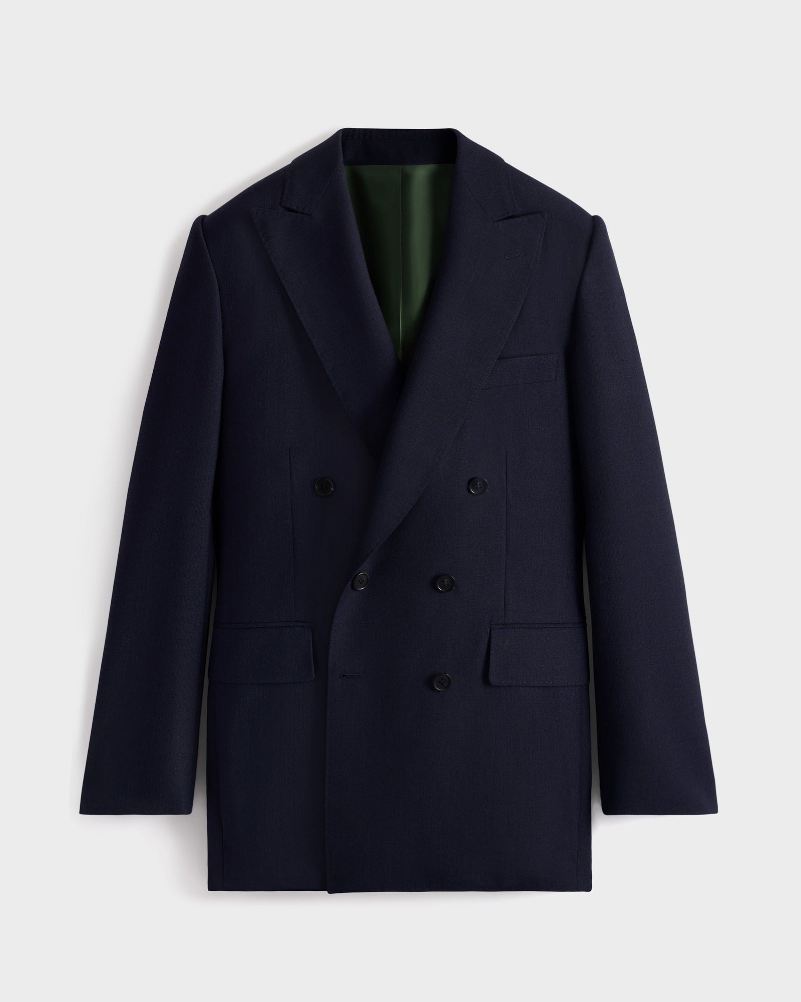 Costume Crois En Fresco De Laine Bleu Marine