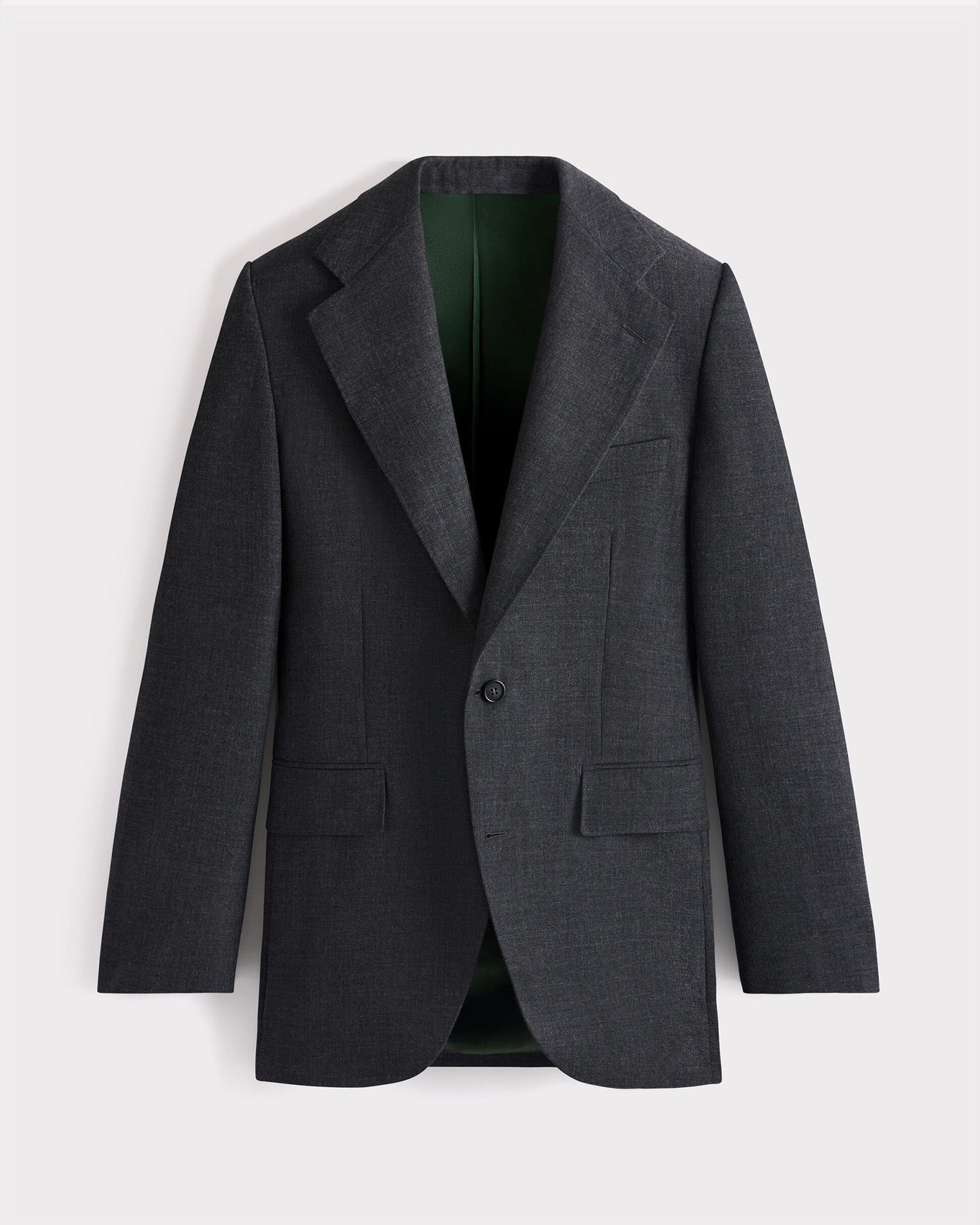 Costume Droit En Fresco De Laine Gris