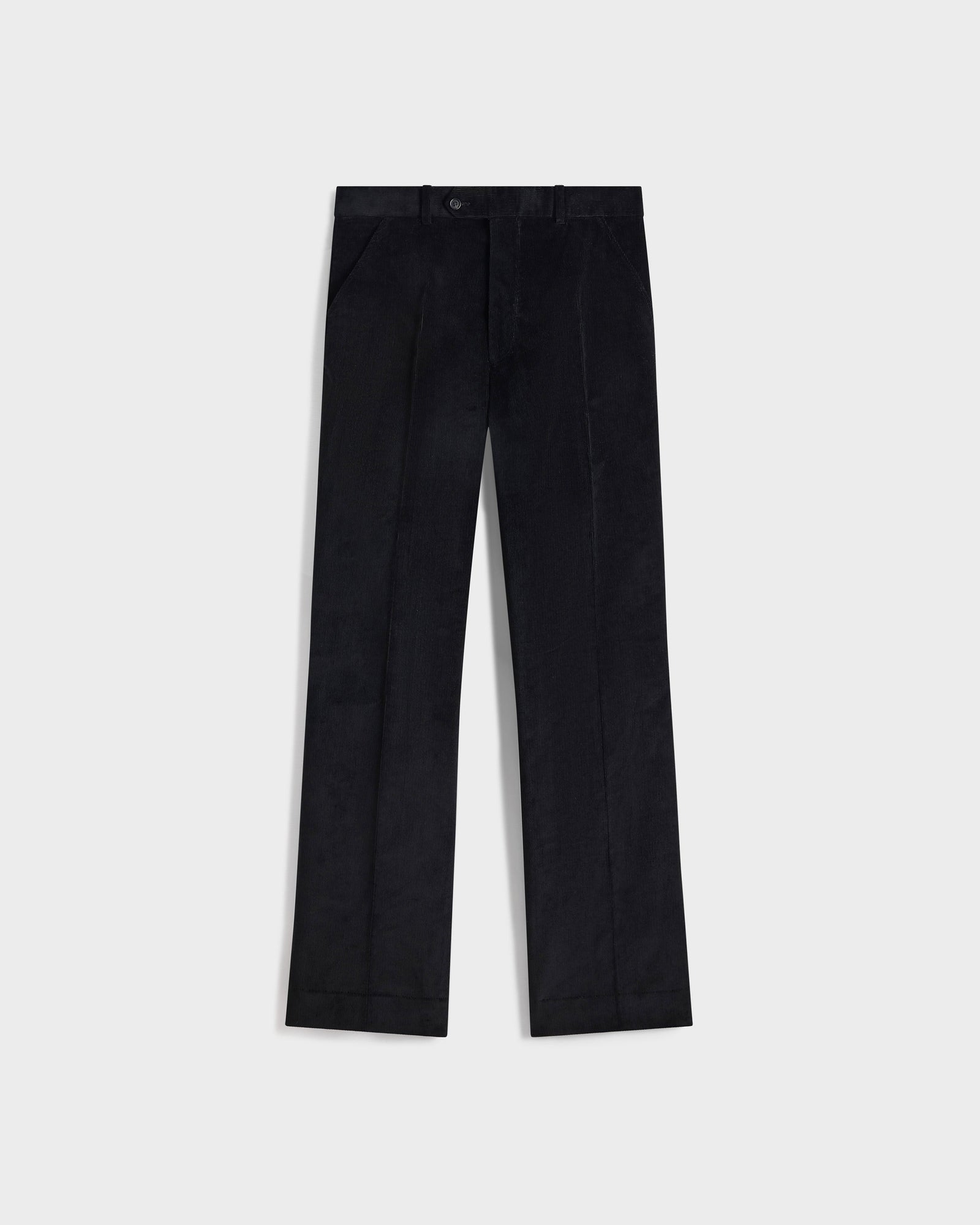 Pantalon Vas Taille Haute En Velours C Tel De Coton Noir