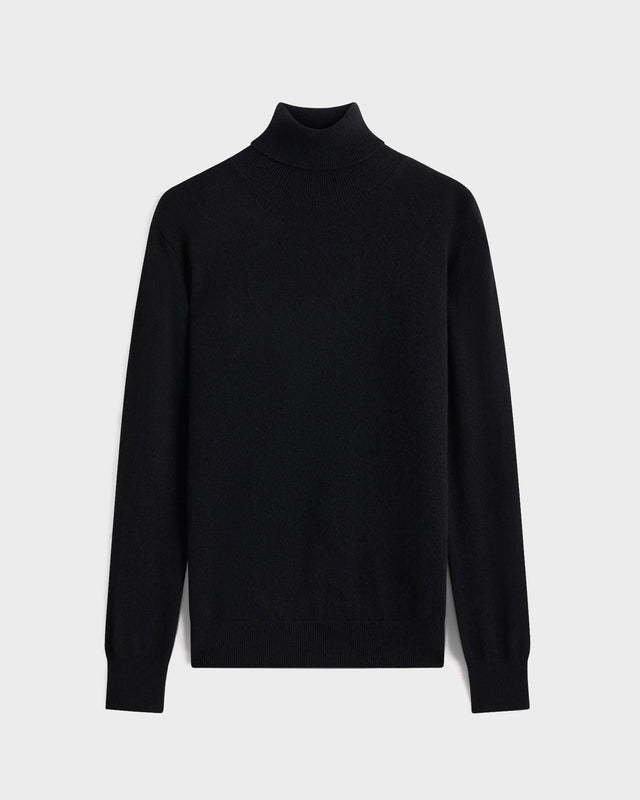 PULL COL ROULÉ EN CACHEMIRE - NOIR