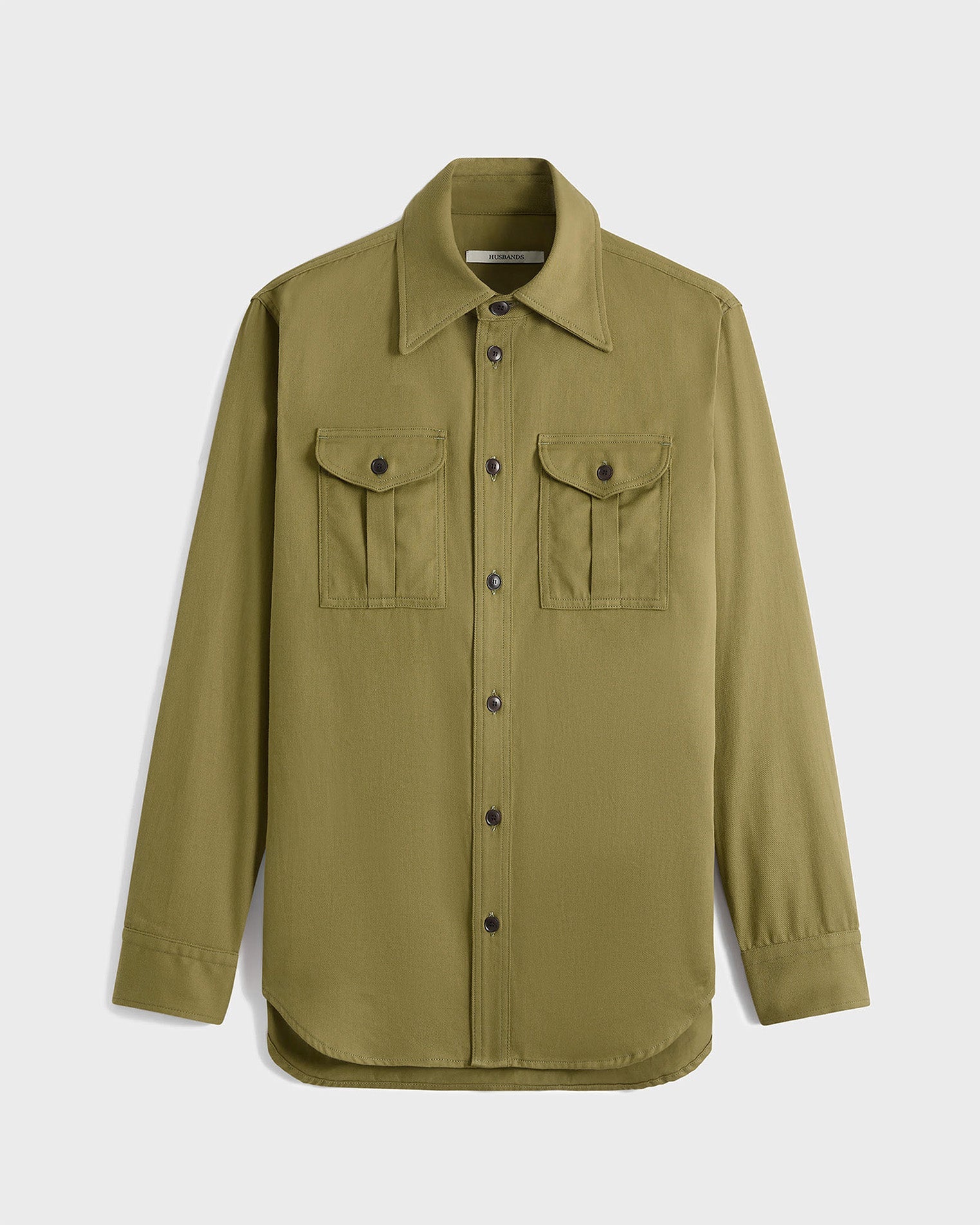 Chemise Boy Scout En Serg De Coton Kaki