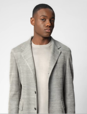 Jacket Due Bottoni In Cotone