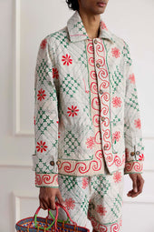 Kantha Embroidered Shorts