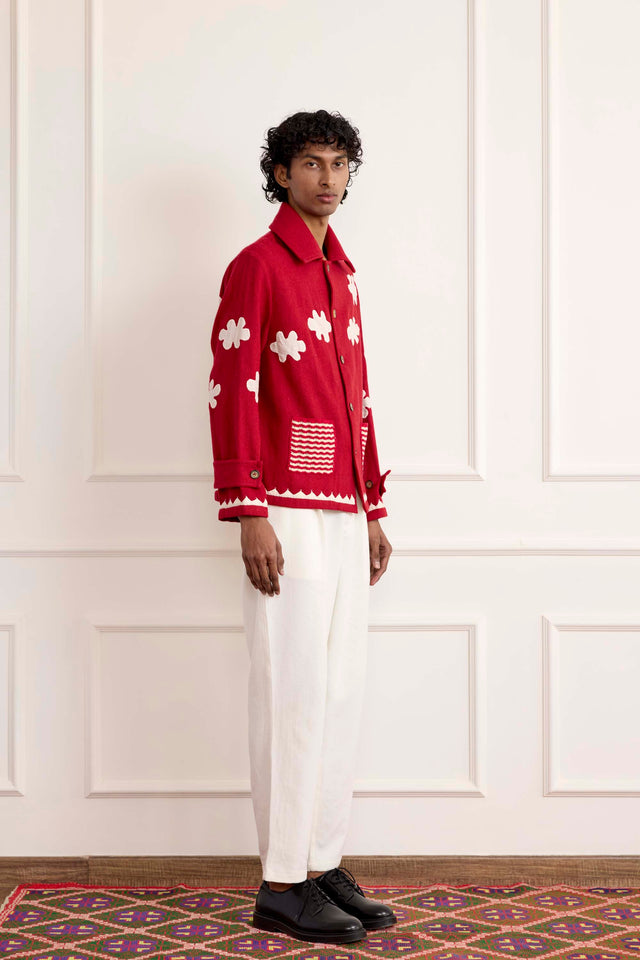 White Pleated Pants