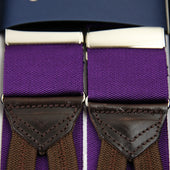 Barathea Braces Eggplant
