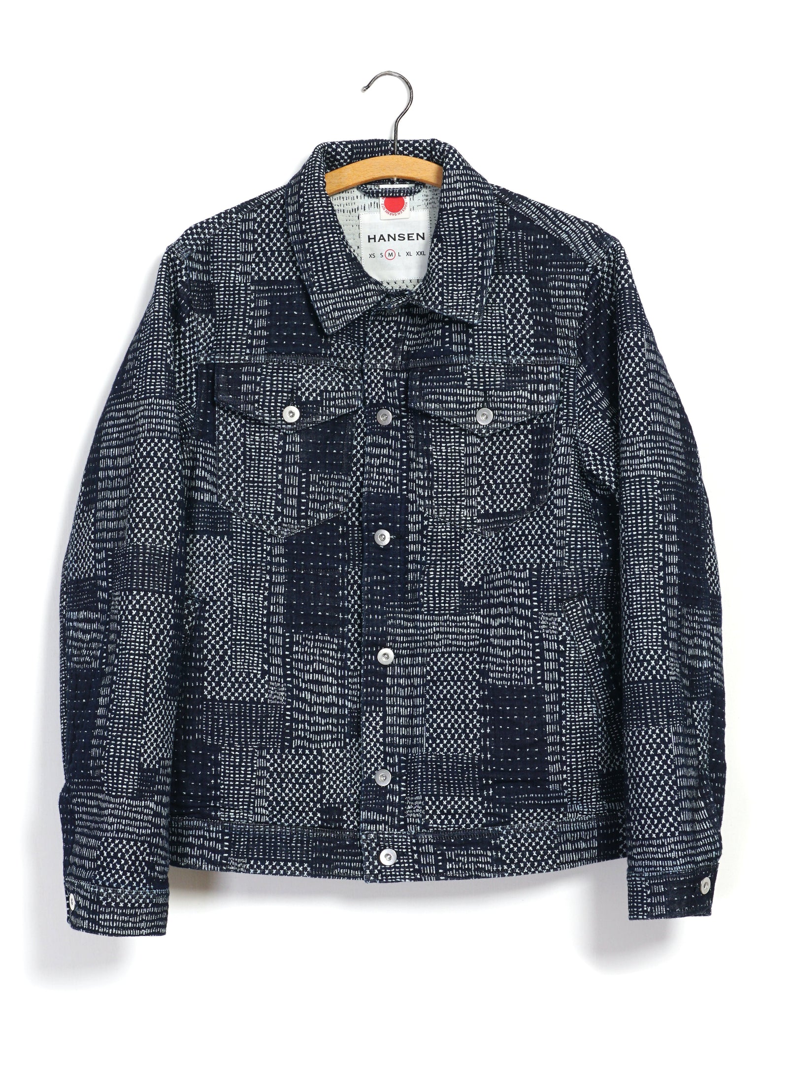GENE 100-10-25-4 | Casual Workwear Jacket | Sashiko Indigo
