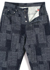 ROBBY 100-12-25-4 | Wide Cut Trousers | Sashiko Indigo