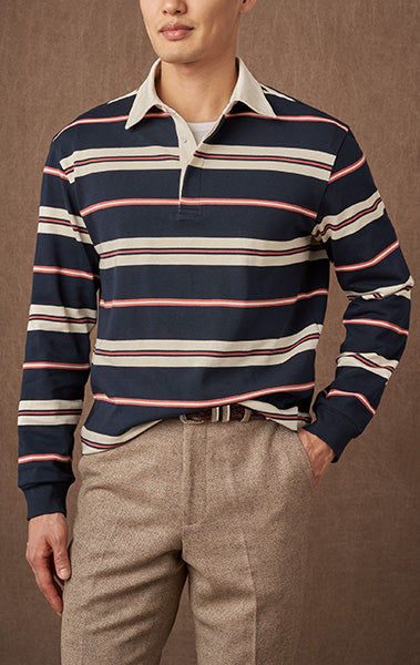 Blue Stripe Rugby Shirt - Final Sale