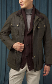 Green Waxed Touring Jacket