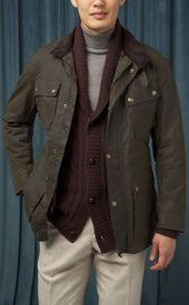 Green Waxed Touring Jacket