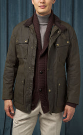 Green Waxed Touring Jacket