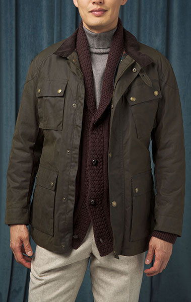 Green Waxed Touring Jacket