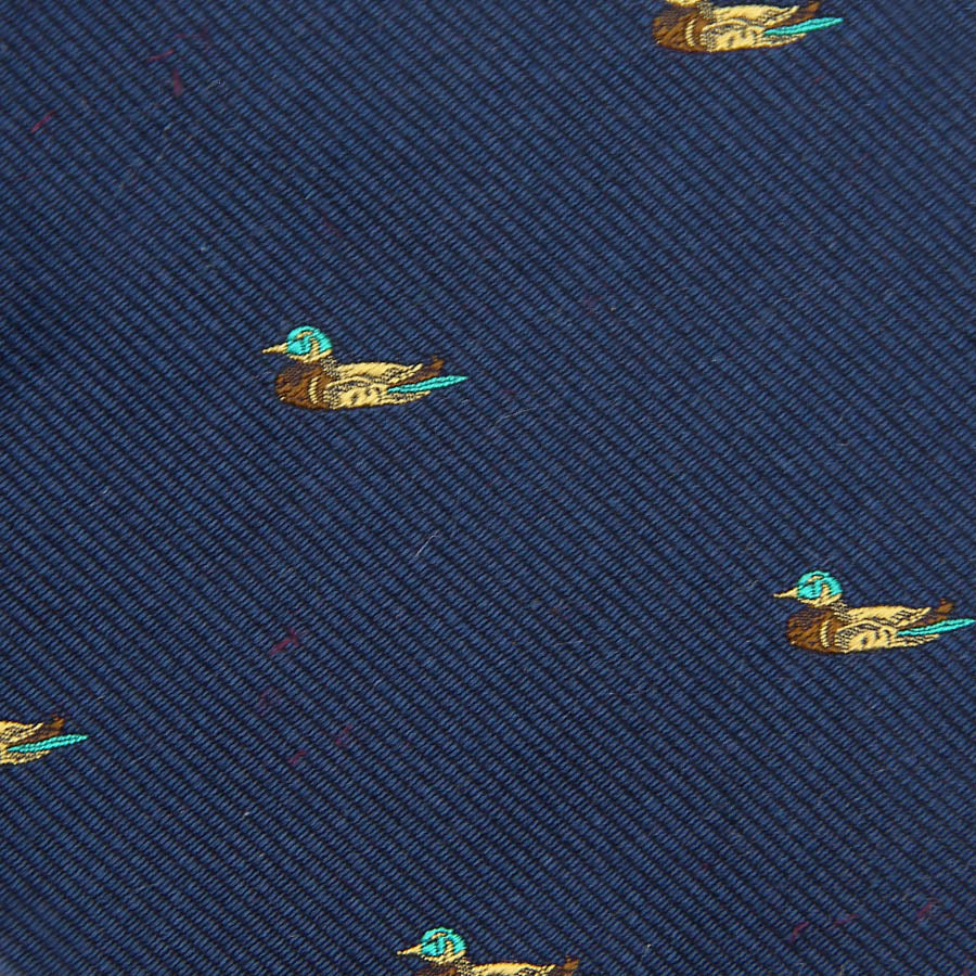 Vintage Bespoke Animal Crest Silk Tie