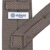 Plain Cashmere Silk Grossa Grenadine Tie Beige