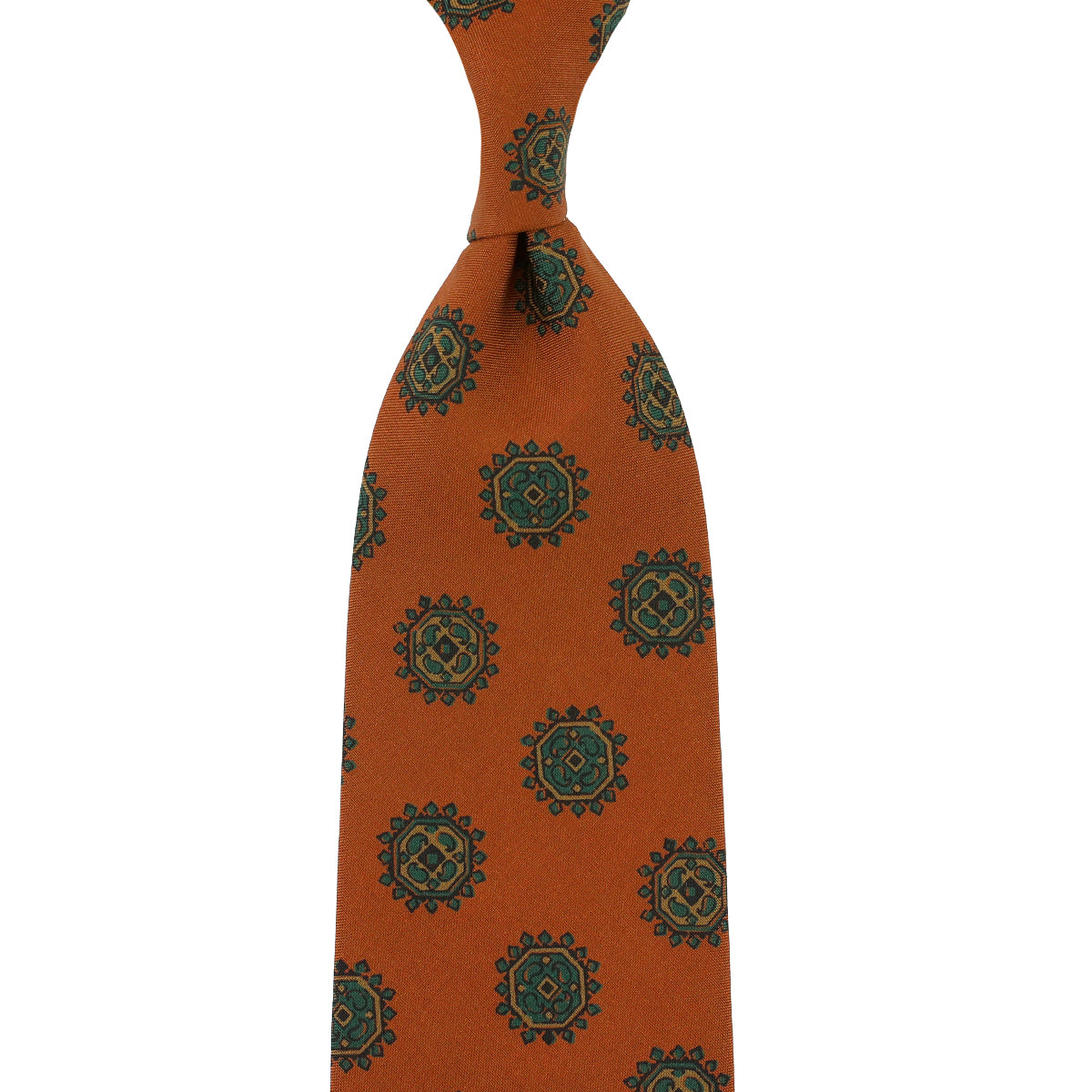 Madder Silk Tie Hand Rolled