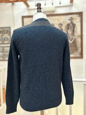 100% Cashmere Contrast Shoulder Crew Neck