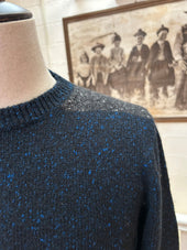 100% Cashmere Contrast Shoulder Crew Neck