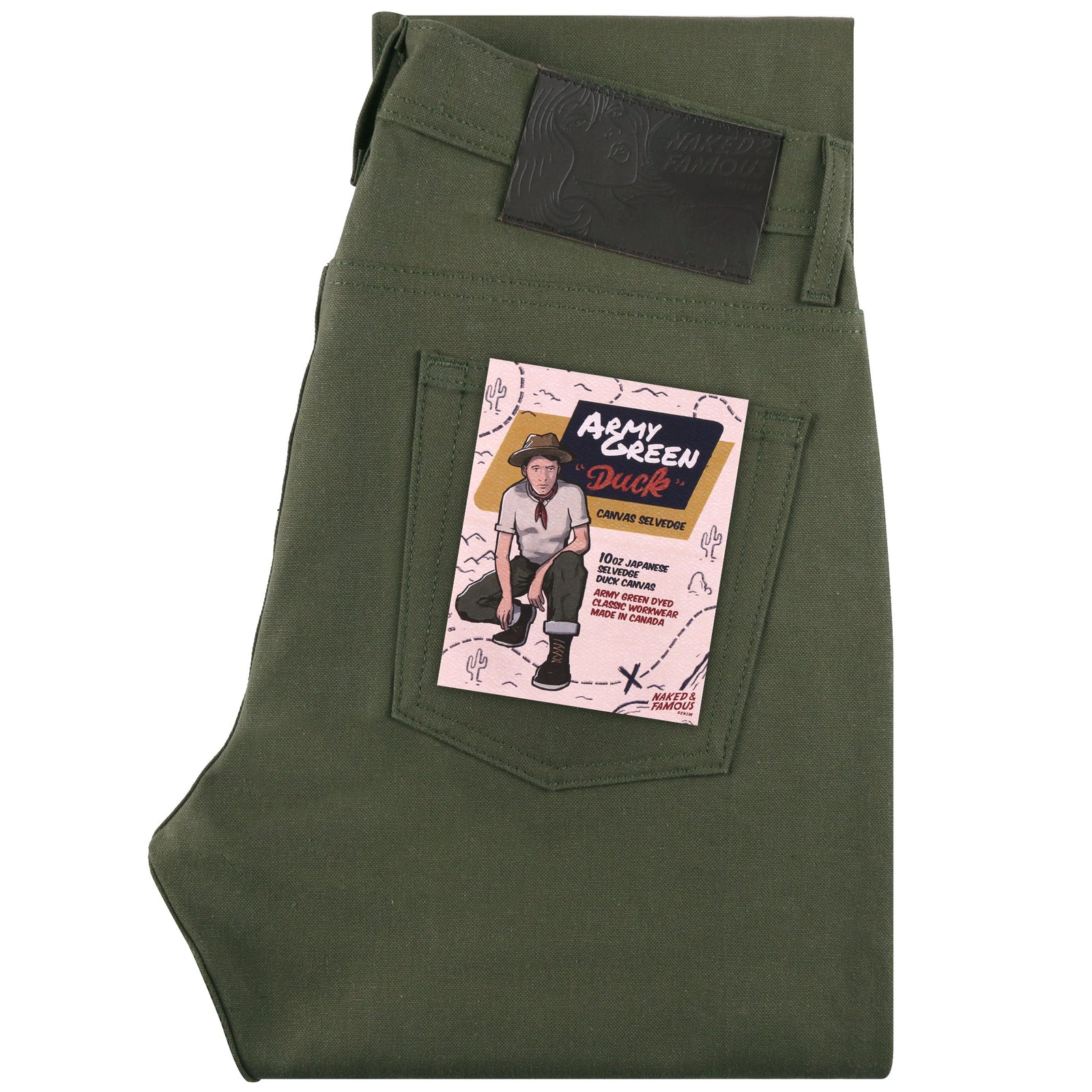 Weird Guy Army Green Duck Selvedge
