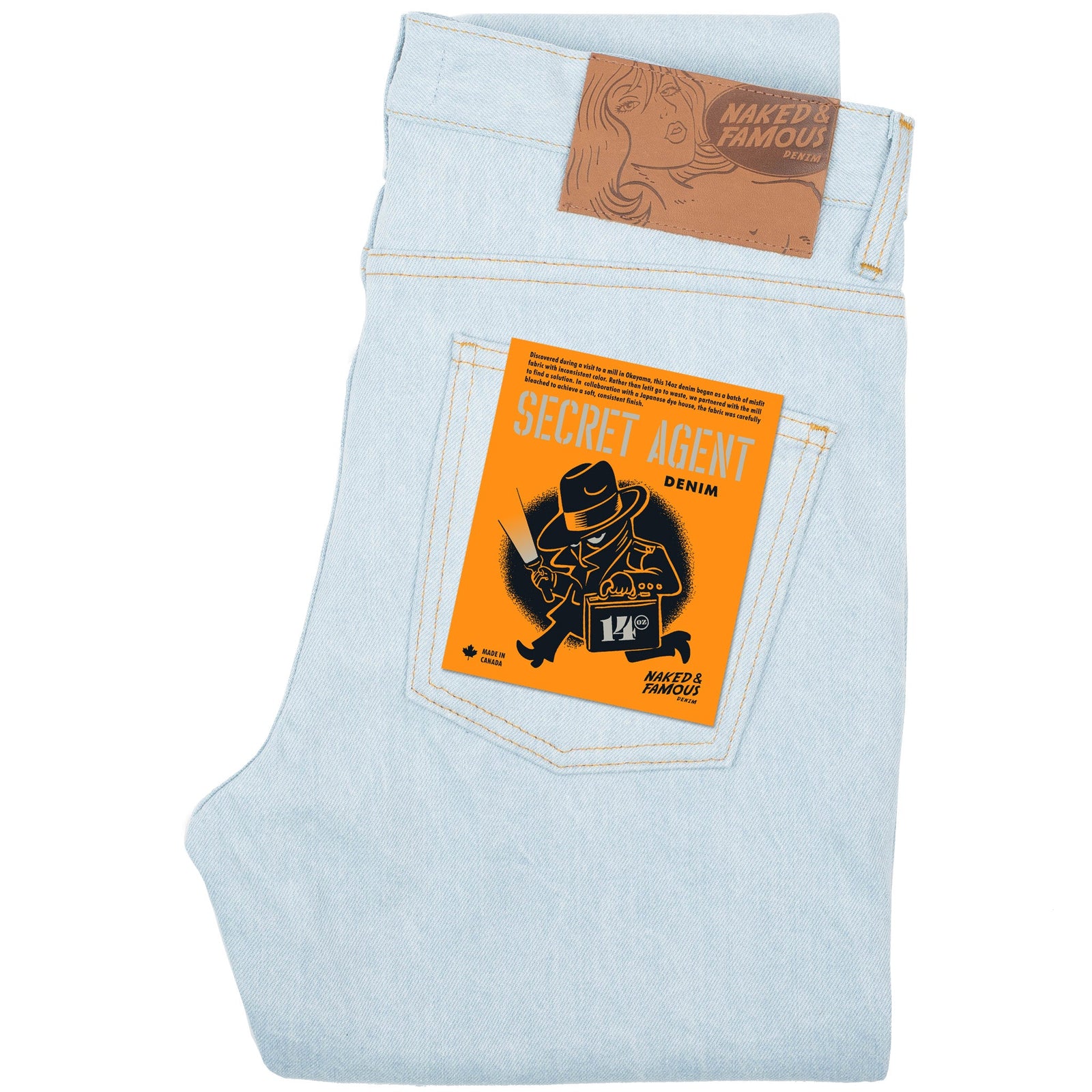 Super Guy Secret Agent Denim Bleach