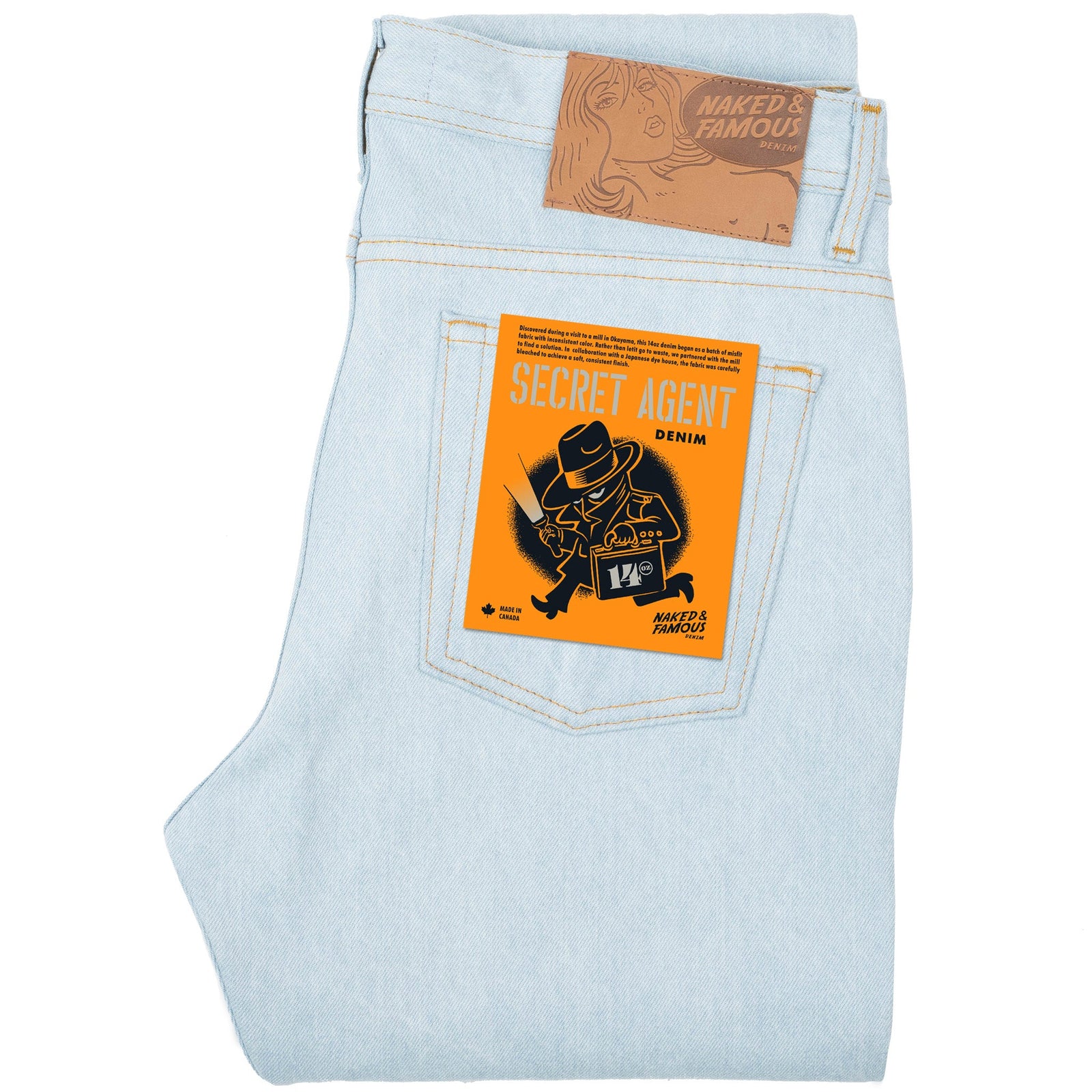 Weird Guy Secret Agent Denim Bleach