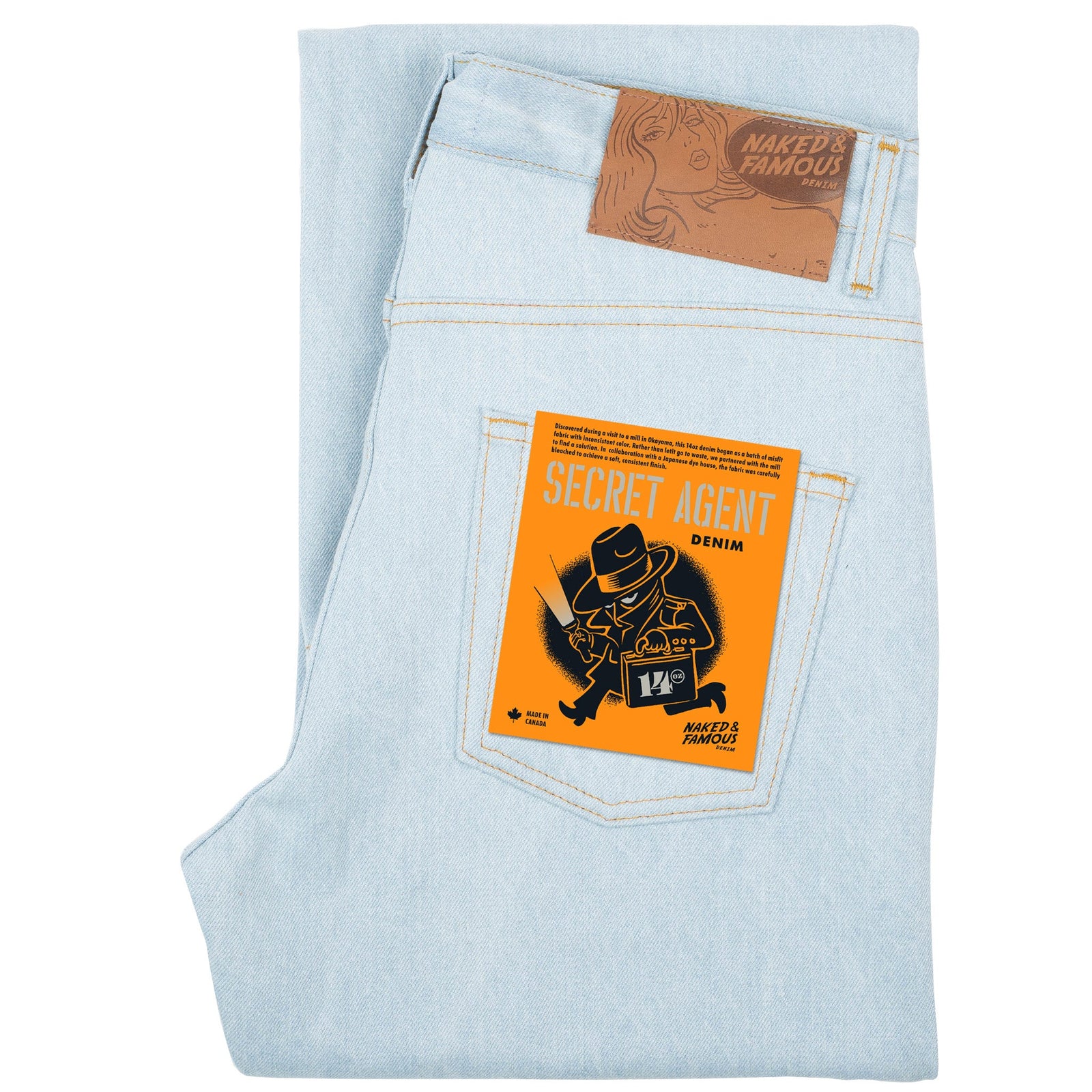 Strong Guy Secret Agent Denim Bleach