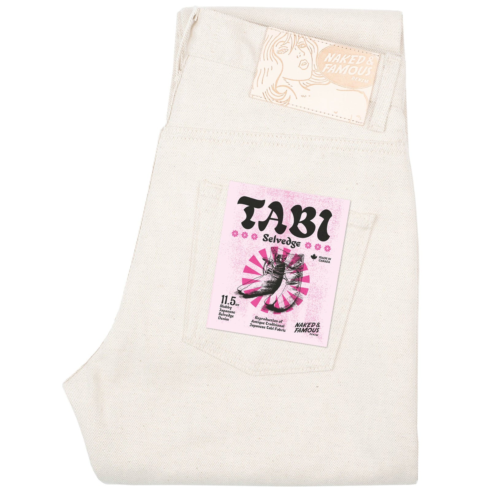 Easy Guy Tabi Selvedge Off White