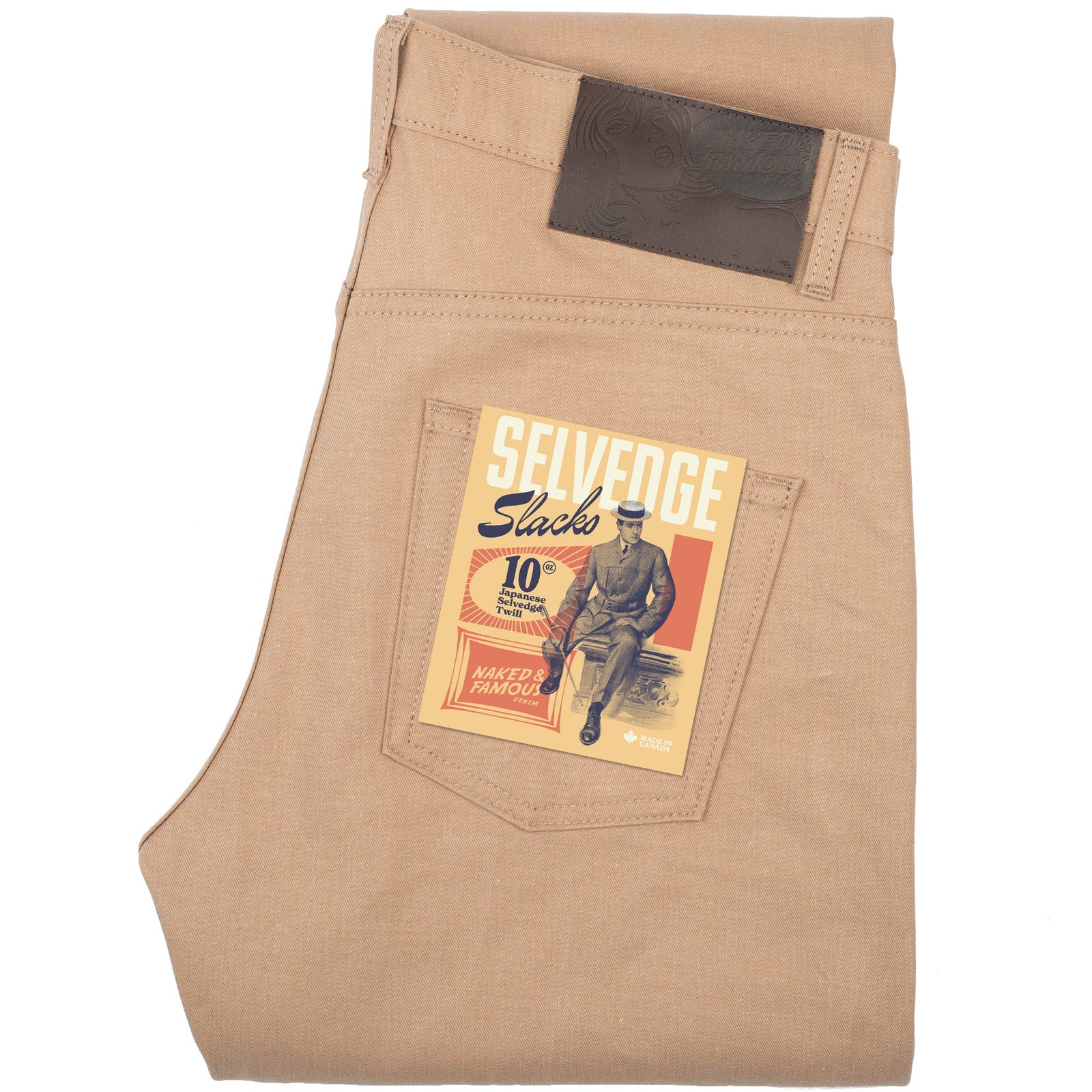 Easy Guy Selvedge Slacks Beige
