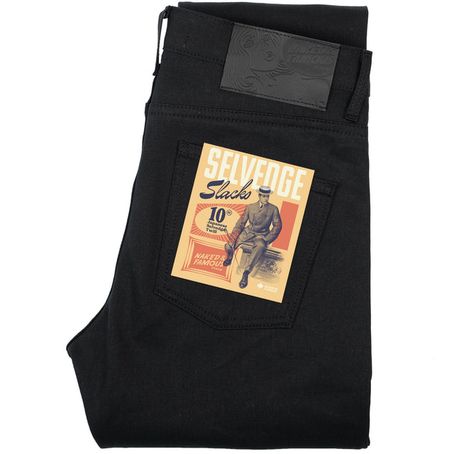 Super Guy - Selvedge Slacks Black