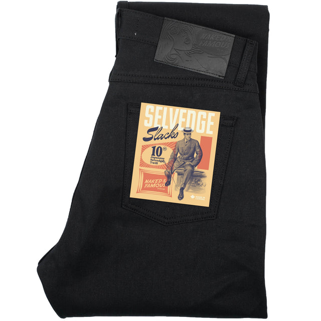 True Guy - Selvedge Slacks Black