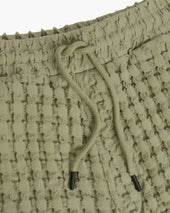 Dusty Green Porto Waffle Shorts