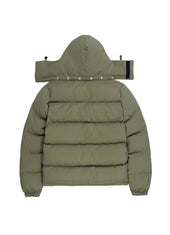 Down Sweater | 60/40 Cotton/Nylon Down Jacket | Light Olive/Dark Tan