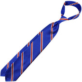 Japanese Repp Stripe Silk Tie Hand Rolled
