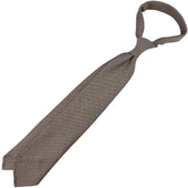 Plain Cashmere Silk Grossa Grenadine Tie Beige