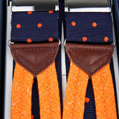 Dotted Barathea Braces Navy